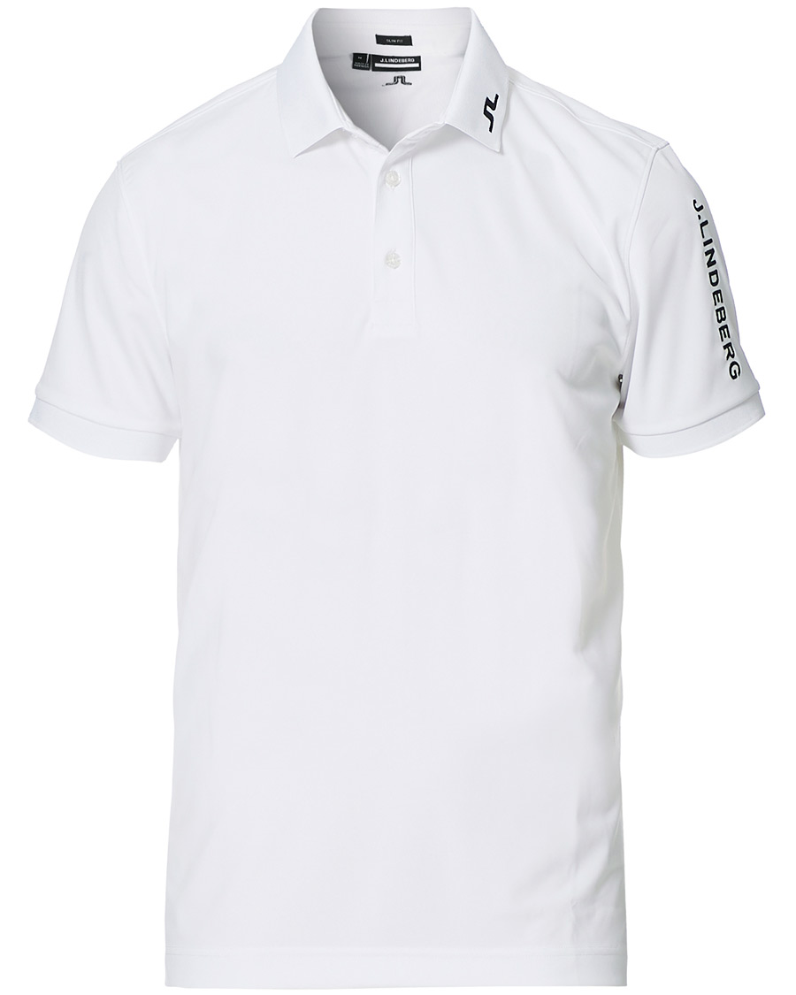 Herre | Pikéer | J.Lindeberg | Tour Tech Slim Fit Golf Polo White