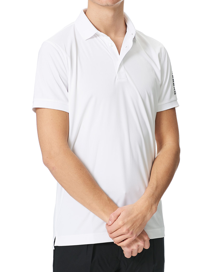 Herre | Pikéer | J.Lindeberg | Tour Tech Slim Fit Golf Polo White