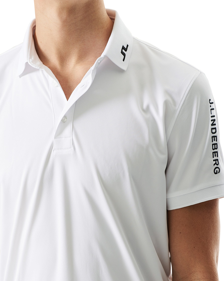 Herre | Pikéer | J.Lindeberg | Tour Tech Slim Fit Golf Polo White