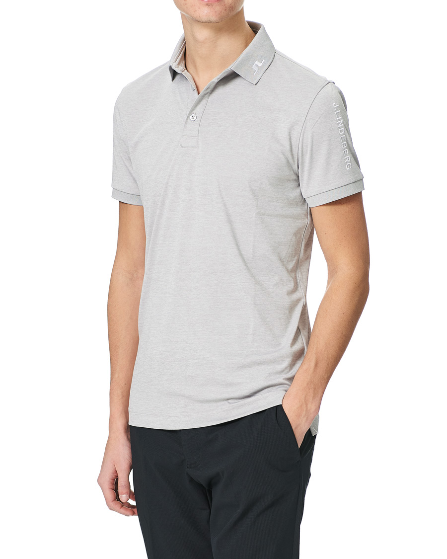 Herre | Pikéer | J.Lindeberg | Tour Tech Slim Fit Golf Polo Micro Chip Melange