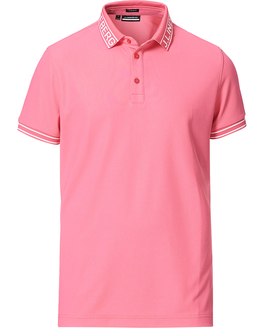 Herre | Pikéer | J.Lindeberg | Austin Regular Golf Polo Hot Pink