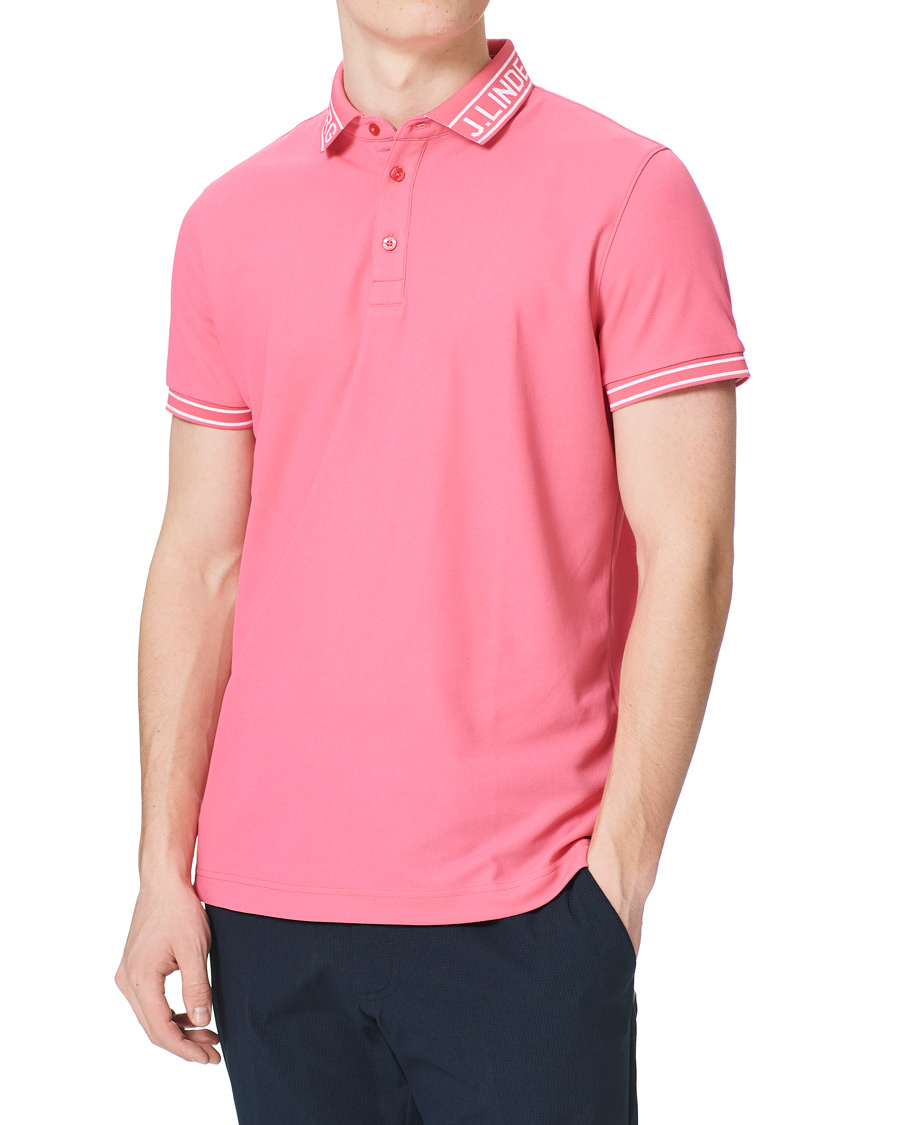 Herre | Pikéer | J.Lindeberg | Austin Regular Golf Polo Hot Pink