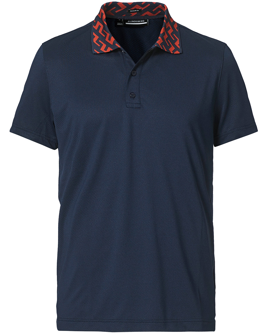 Herre | Pikéer | J.Lindeberg | Karter Regular Fit Golf Polo Navy Melange