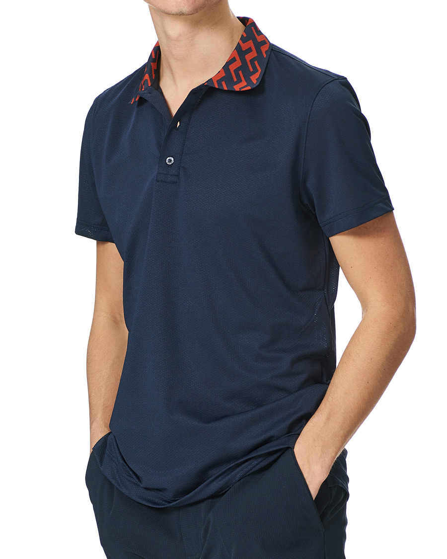 Herre | Pikéer | J.Lindeberg | Karter Regular Fit Golf Polo Navy Melange