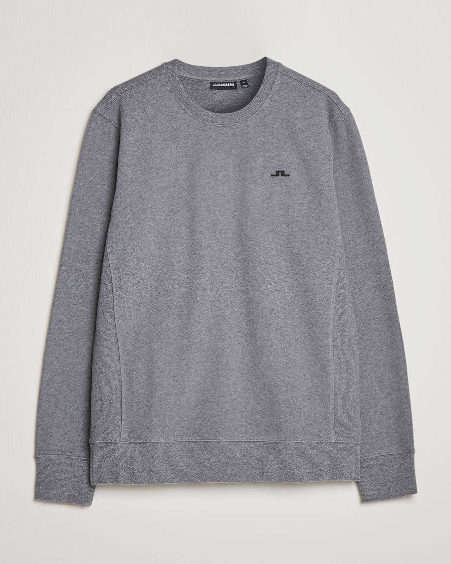 Herre | Gensere | J.Lindeberg | Cal Crew Neck Sweat Grey Melange