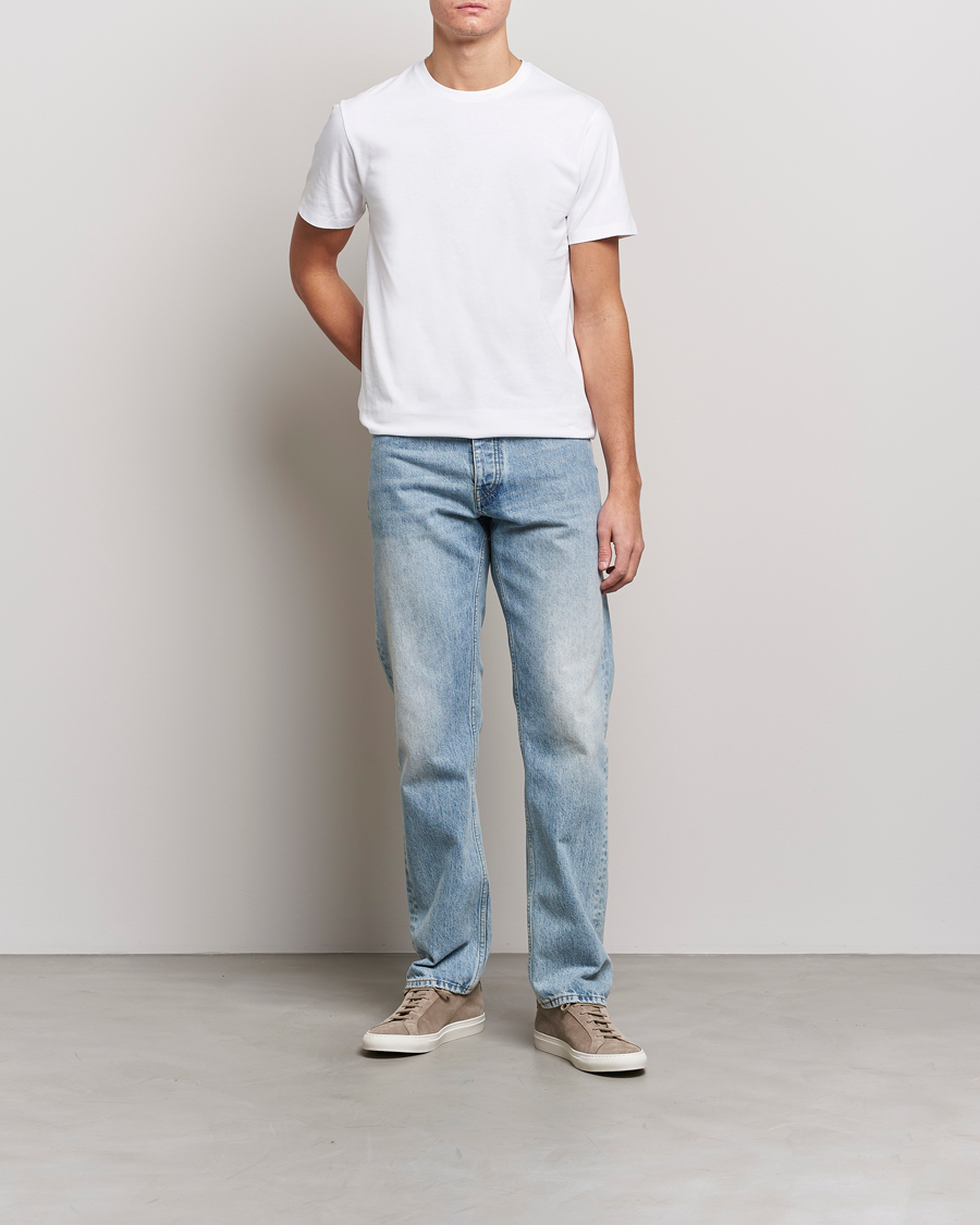 Herre | T-Shirts | J.Lindeberg | Sid Cotton Crew Neck Tee White