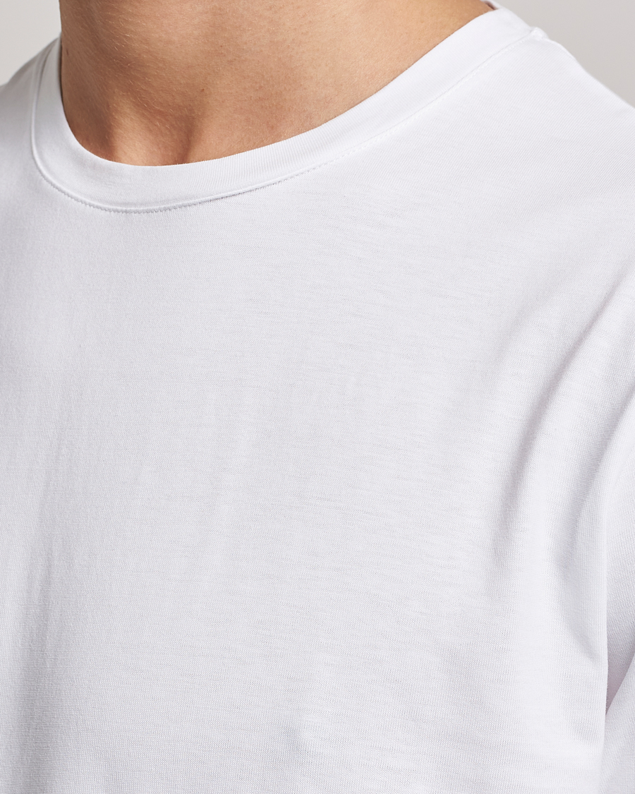 Herre | T-Shirts | J.Lindeberg | Sid Cotton Crew Neck Tee White