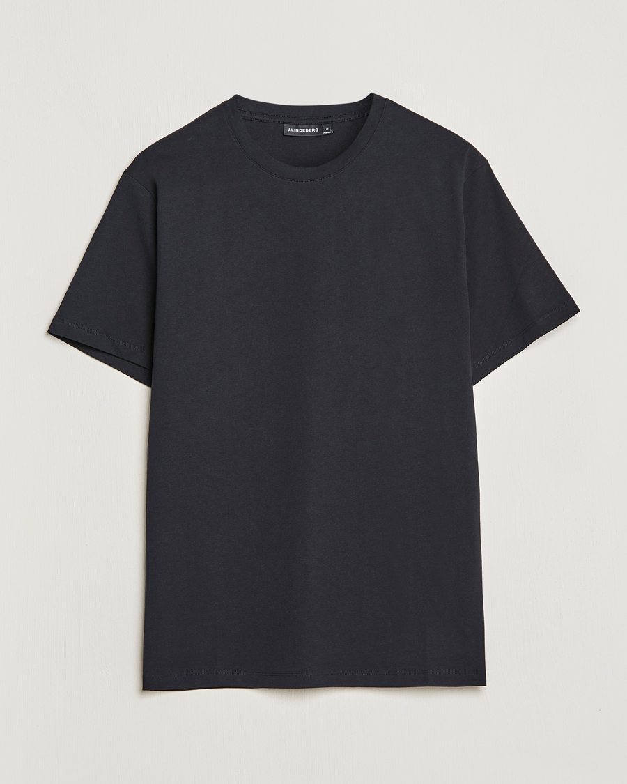 Herre | Kortermede t-shirts | J.Lindeberg | Sid Cotton Crew Neck Tee Black