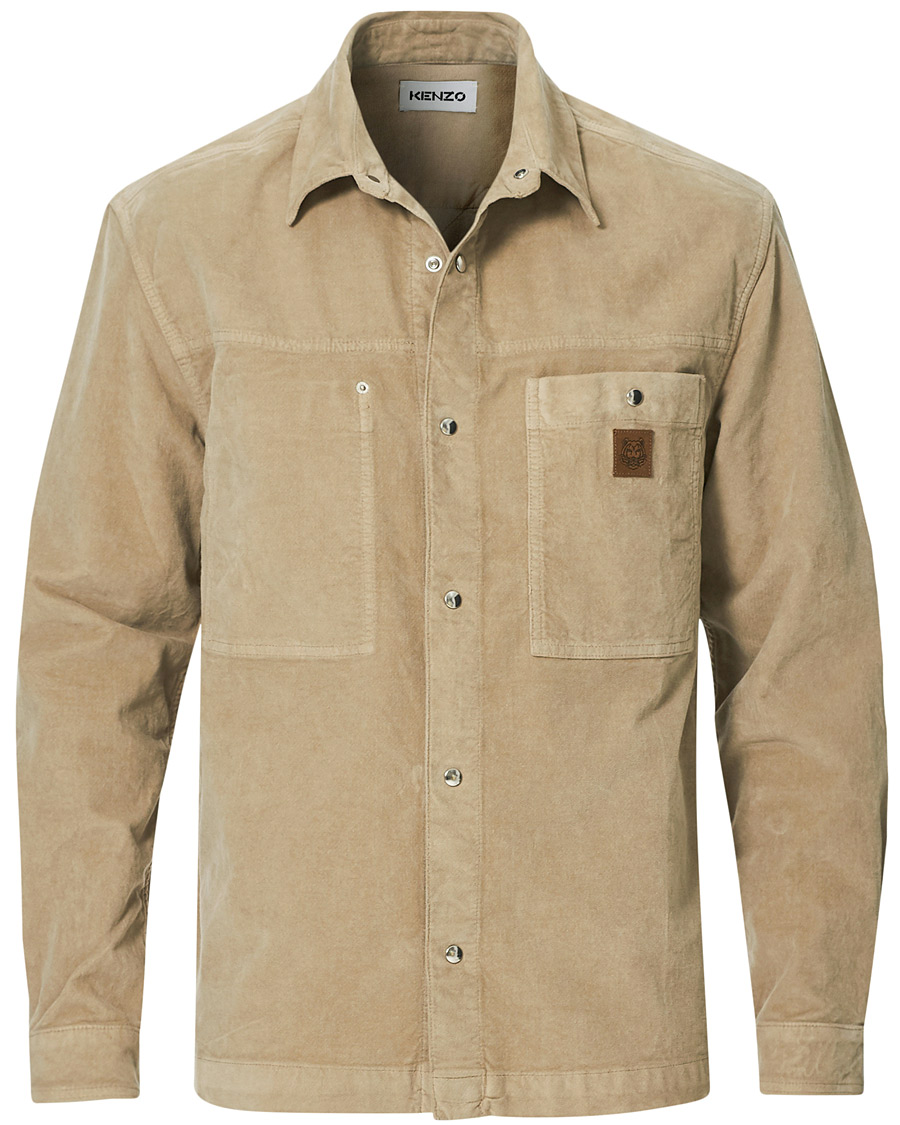 Herre | Skjorter | KENZO | Snap Overshirt Sand