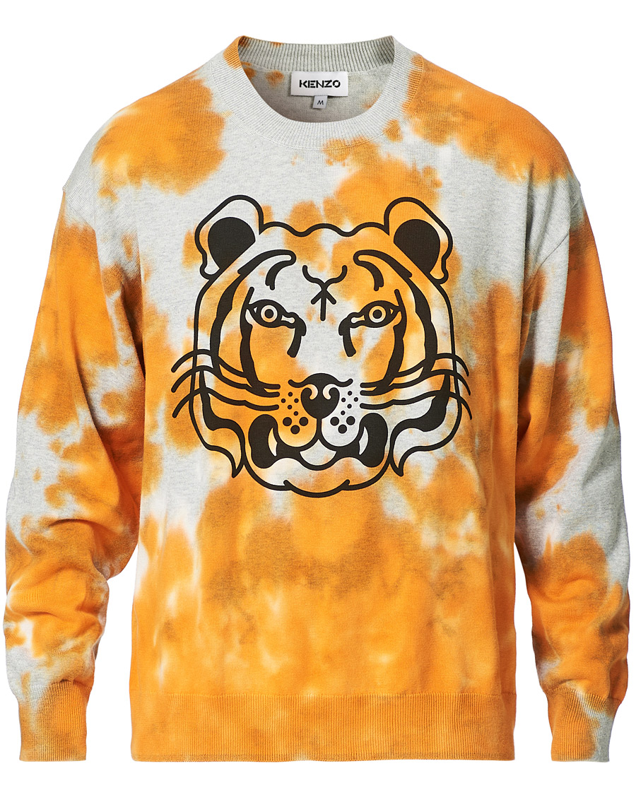 Herre | Gensere | KENZO | Tie Dye Tiger Deep Orange