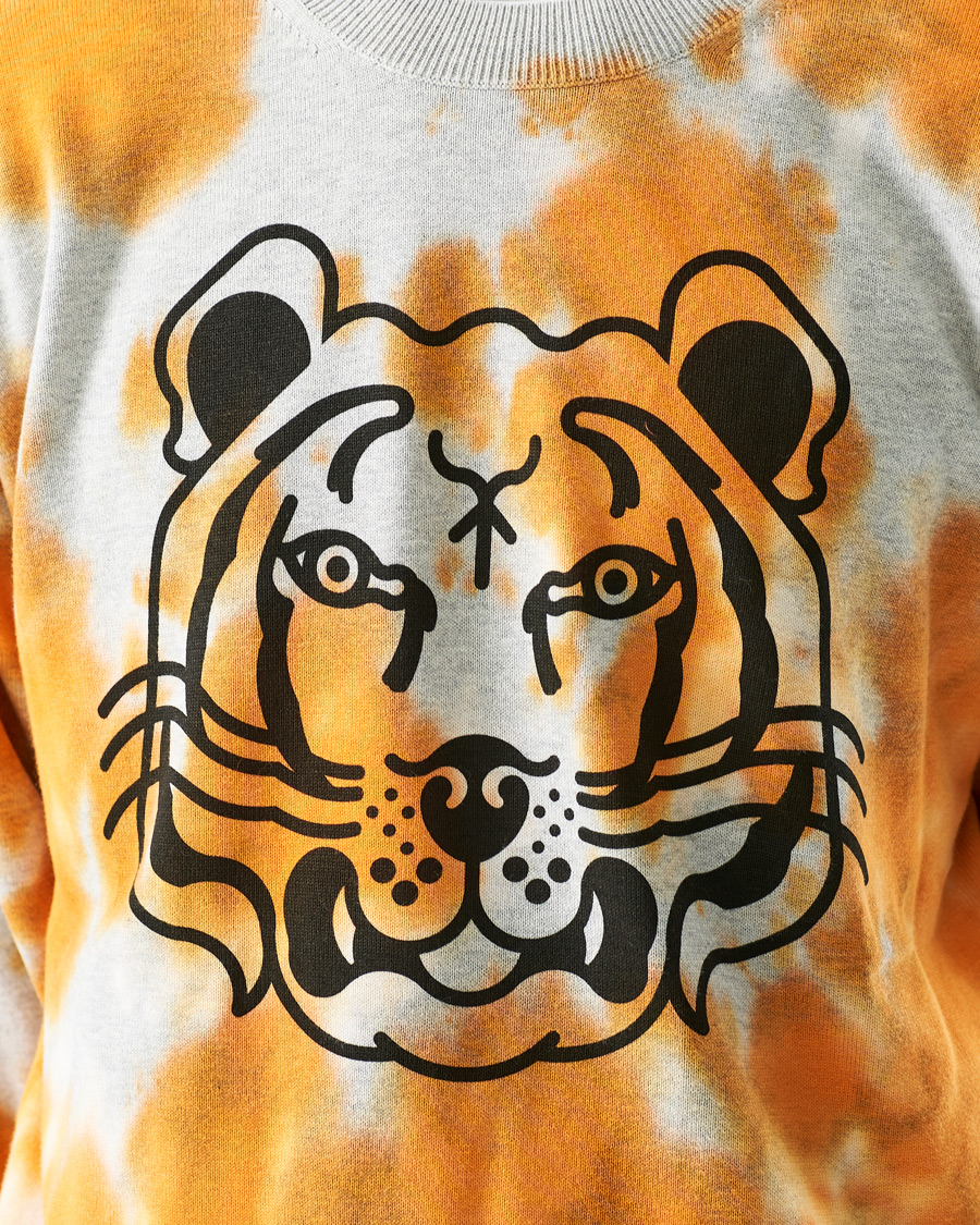 Herre | Gensere | KENZO | Tie Dye Tiger Deep Orange