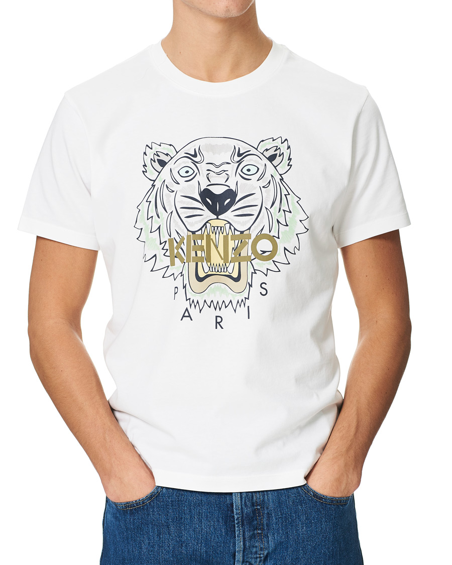Herre | T-Shirts | KENZO | Tiger Crew Neck Tee White