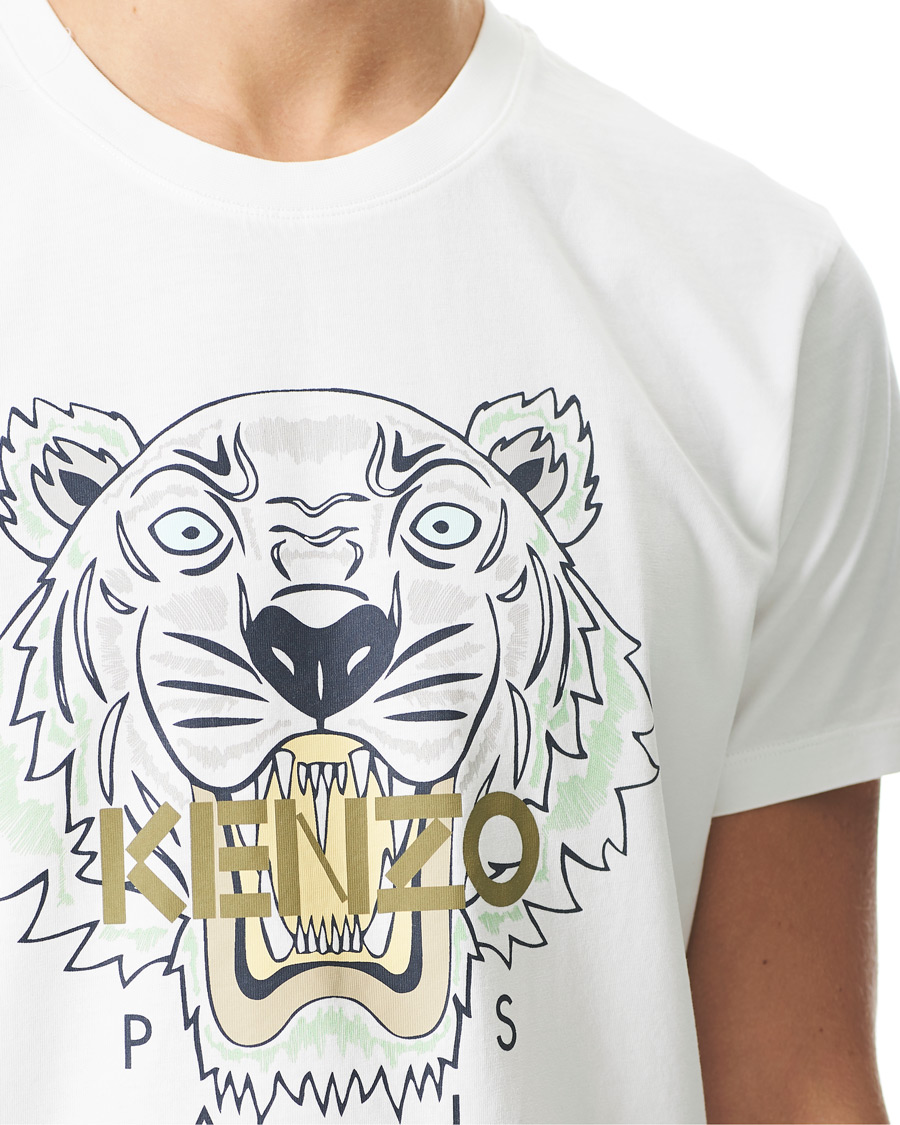 Herre | T-Shirts | KENZO | Tiger Crew Neck Tee White