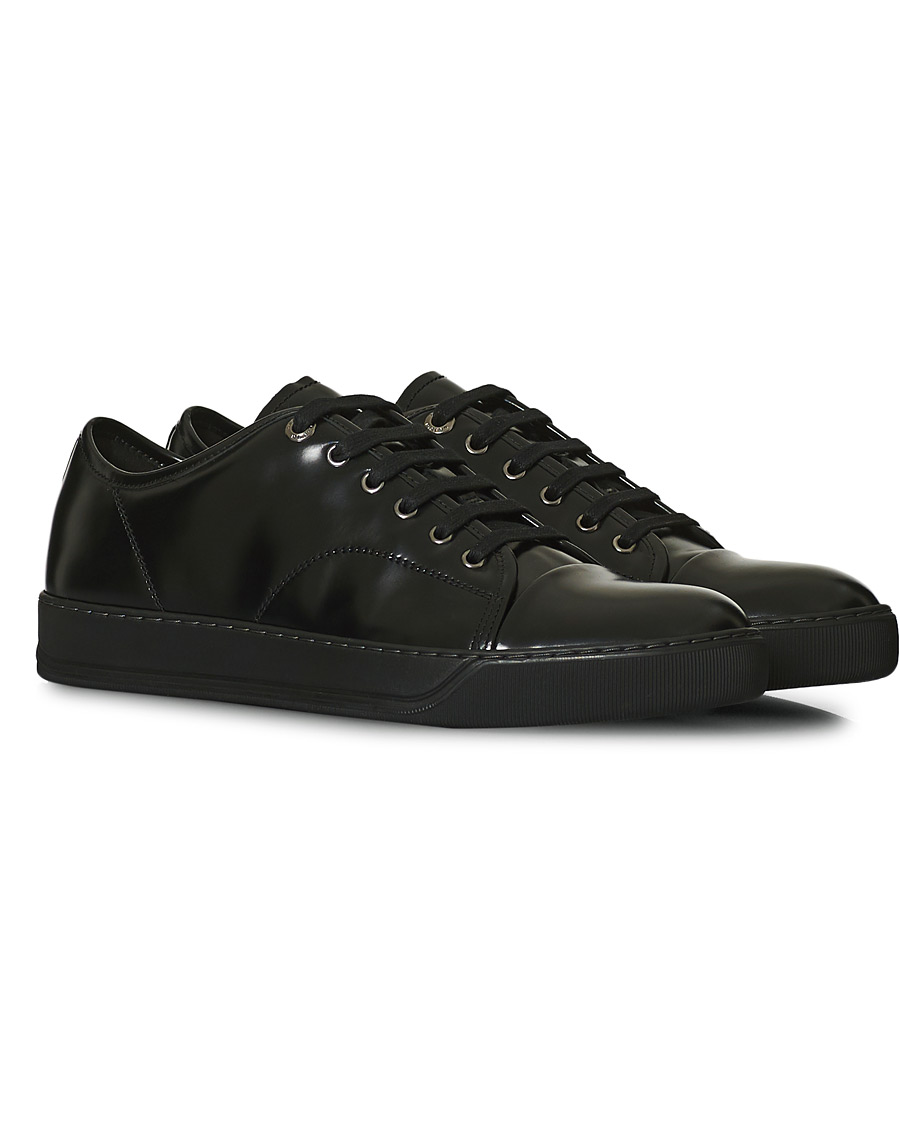 Herre | Lanvin Patent Cap Toe Sneaker Black | Lanvin | Patent Cap Toe Sneaker Black