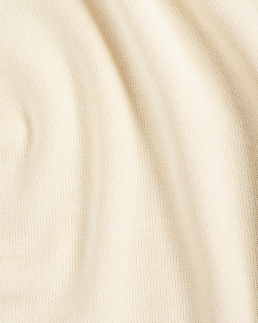 Herre | Pikéer | Lanvin | Knitted Short Sleeve Polo Ecru