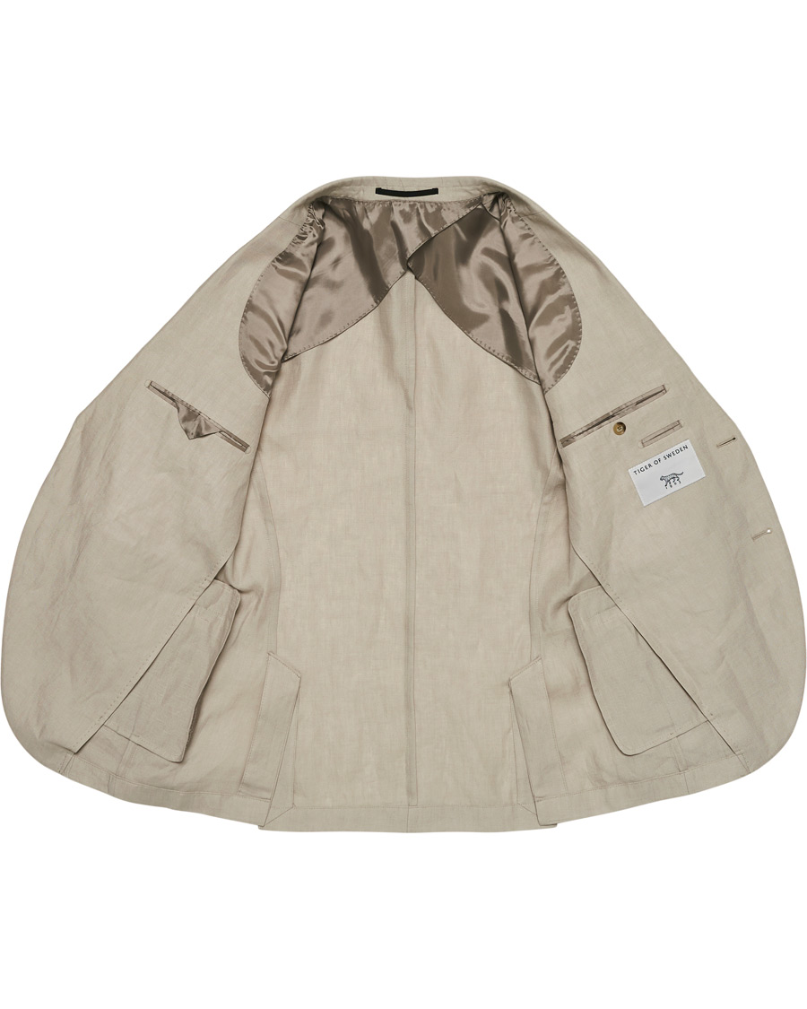 Herre | Dressjakker | Tiger of Sweden | Jamonte Linen Blazer Dove Grey