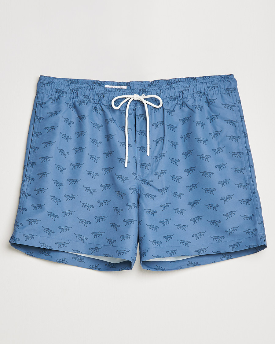 Herre | Badeshorts | Tiger of Sweden | Sjo Printed Swim Shorts Blue