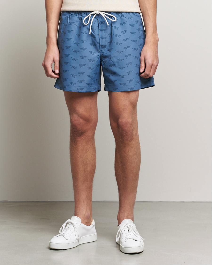 Herre | Badeshorts | Tiger of Sweden | Sjo Printed Swim Shorts Blue