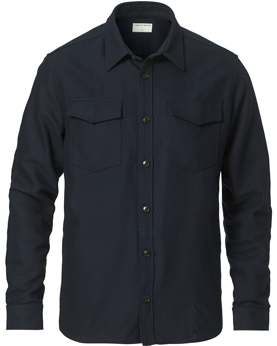 Herre | Skjorter | Tiger of Sweden | Arnou Overshirt Light Ink