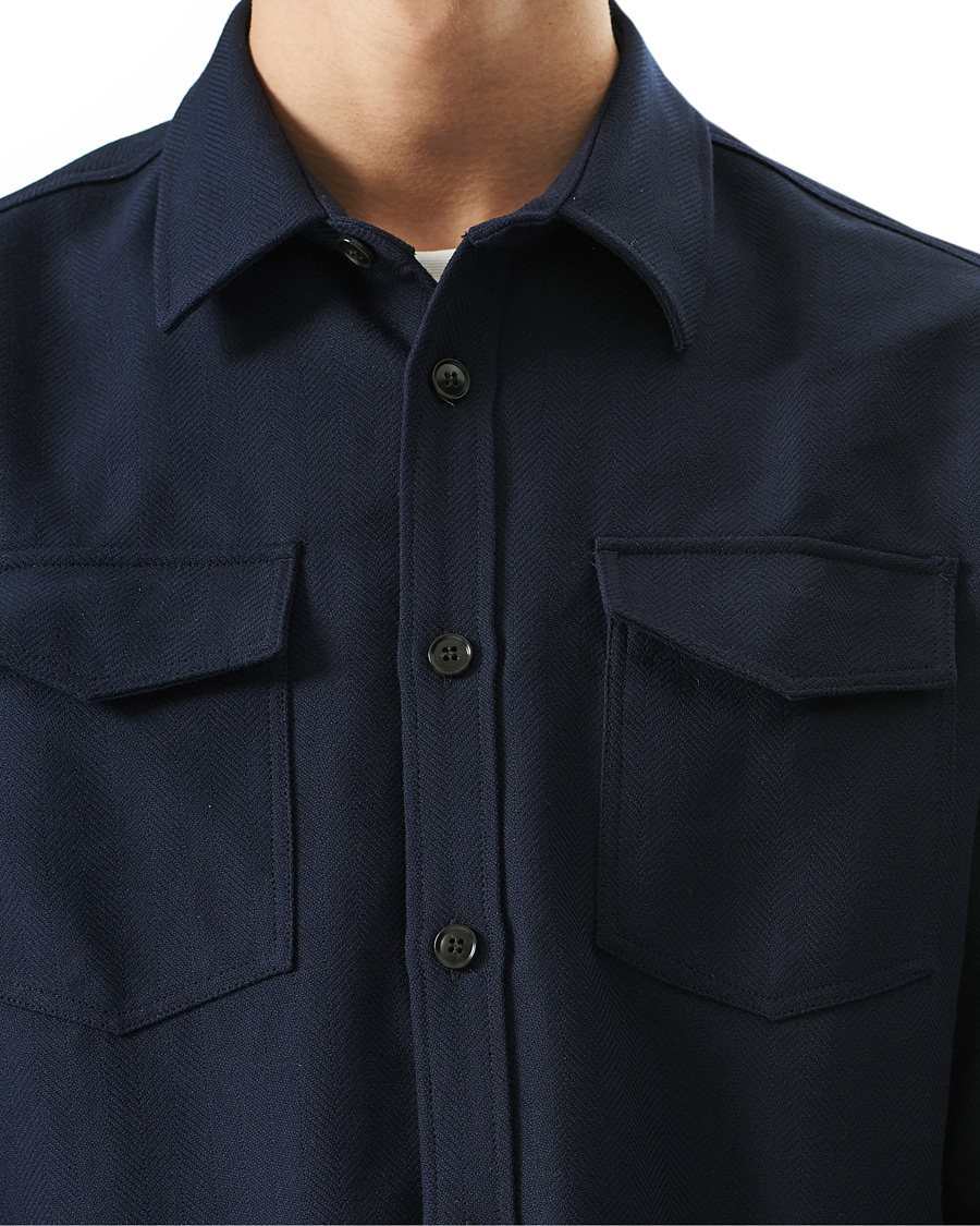 Herre | Skjorter | Tiger of Sweden | Arnou Overshirt Light Ink