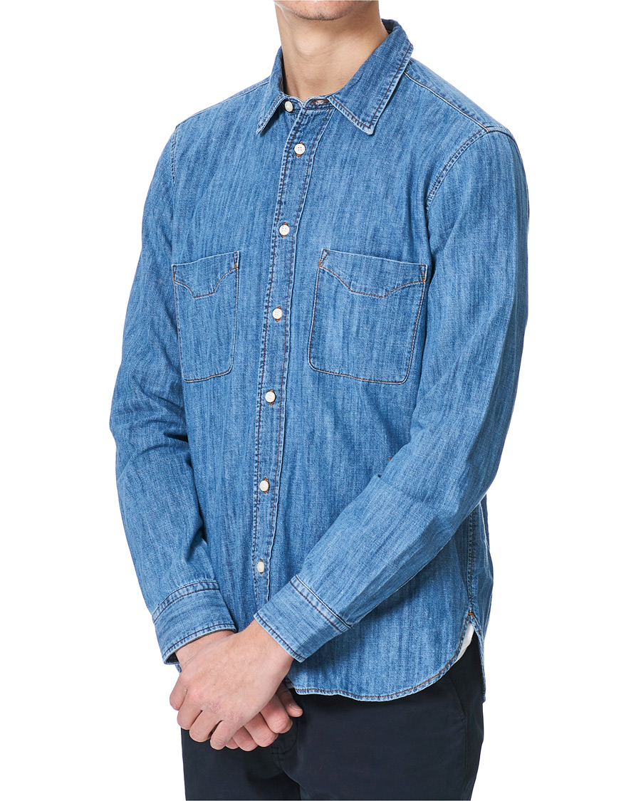Herre | Skjorter | Tiger of Sweden | Benjad Denim Shirt Light Blue