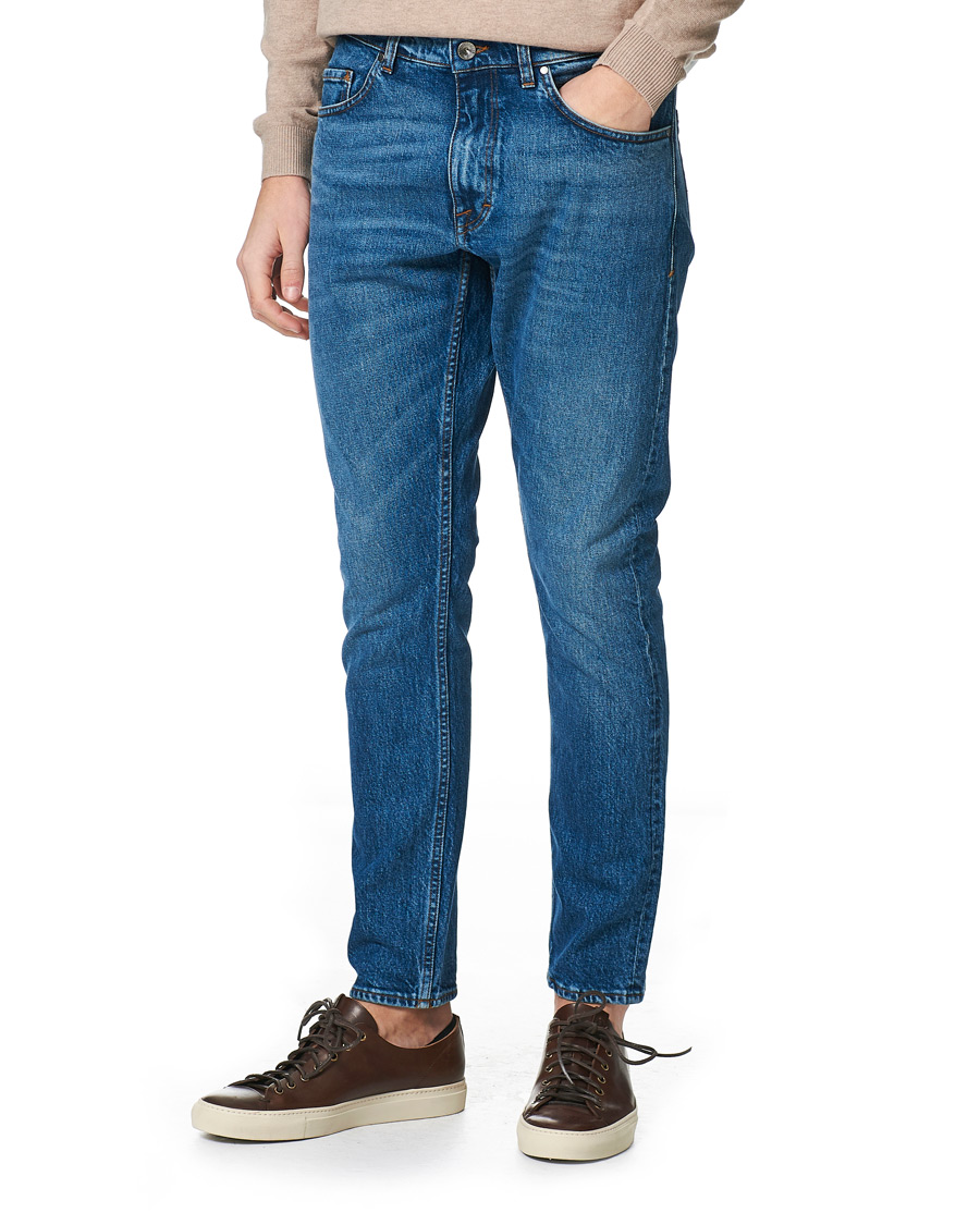 Herre | Jeans | Tiger of Sweden | Pistolero Stretch Cotton Jeans Royal Blue
