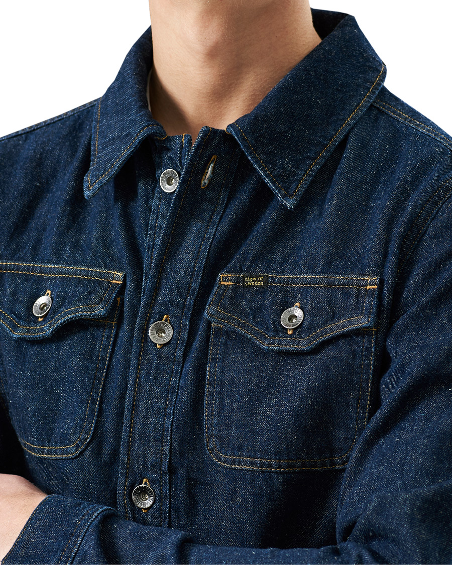 Herre | Jakker | Tiger of Sweden | Get Organic Cotton Denim Jacket Midnight Blue