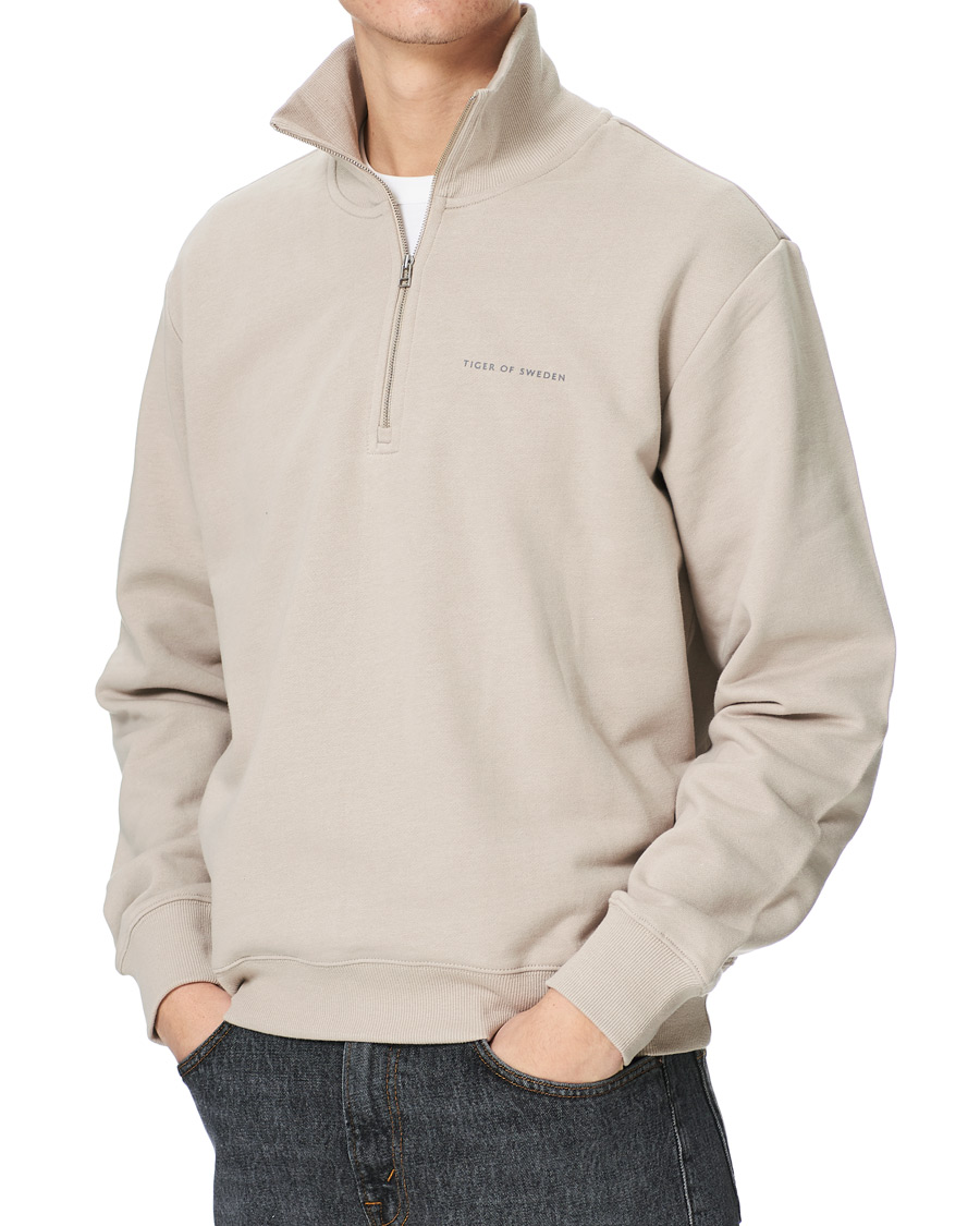 Herre | Gensere | Tiger of Sweden | Marlon Half Zip Sweater Dove Grey