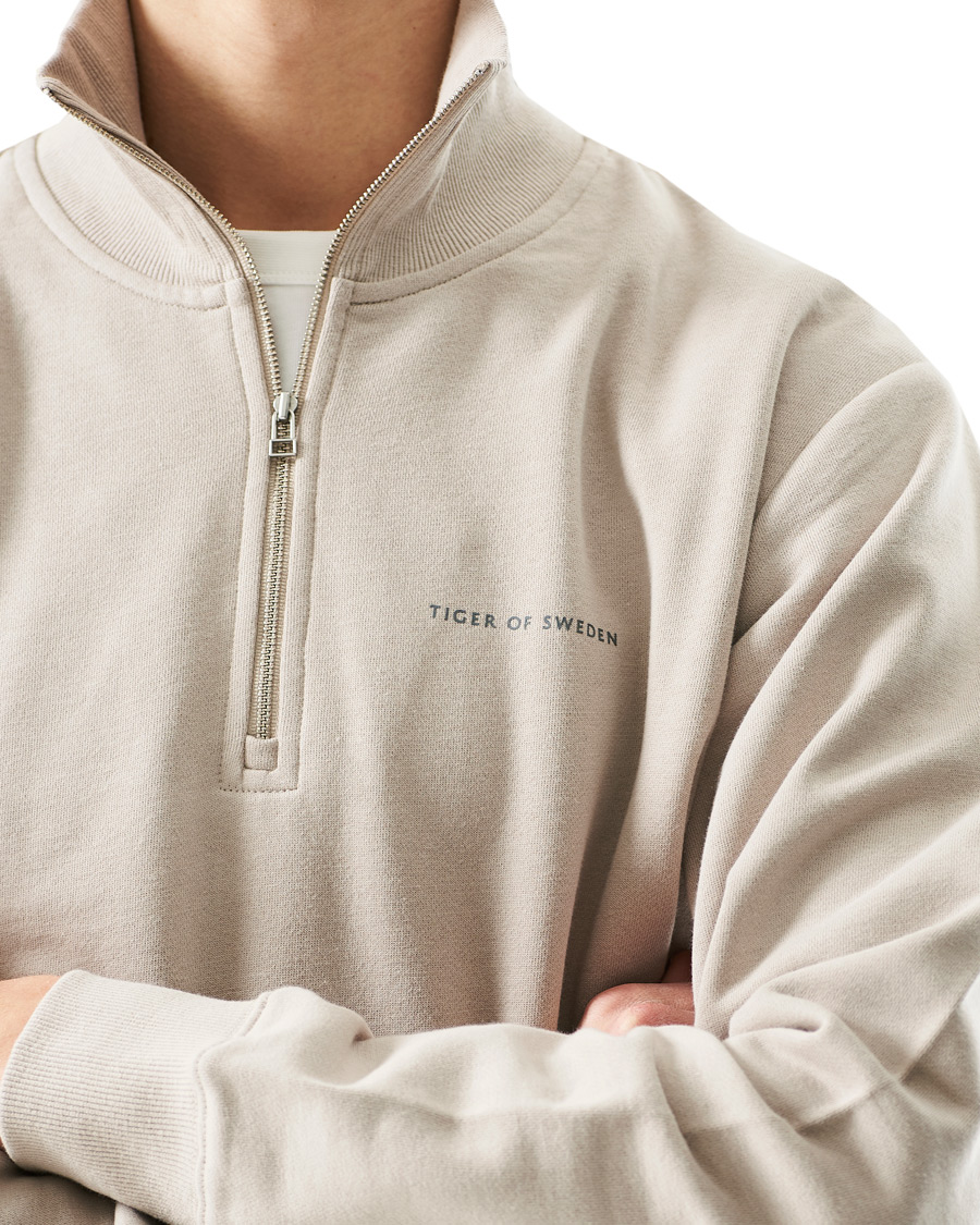 Herre | Gensere | Tiger of Sweden | Marlon Half Zip Sweater Dove Grey