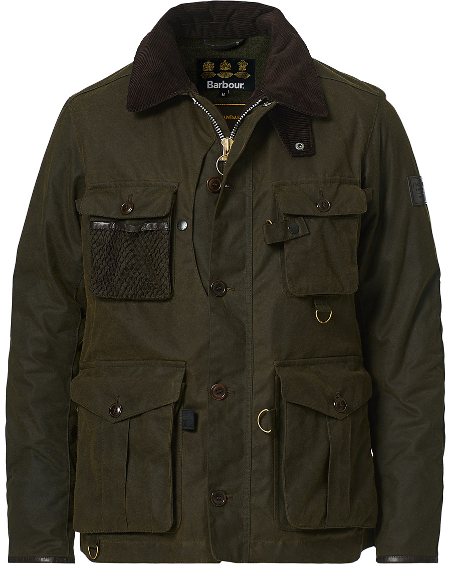 Herre | Jakker | Barbour Gold Standard | Grampain Padded Wax Jacket Olive