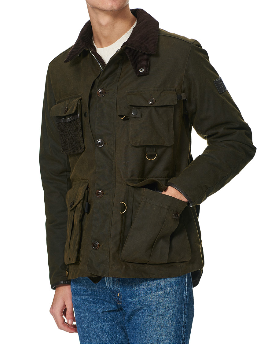 Herre | Jakker | Barbour Gold Standard | Grampain Padded Wax Jacket Olive