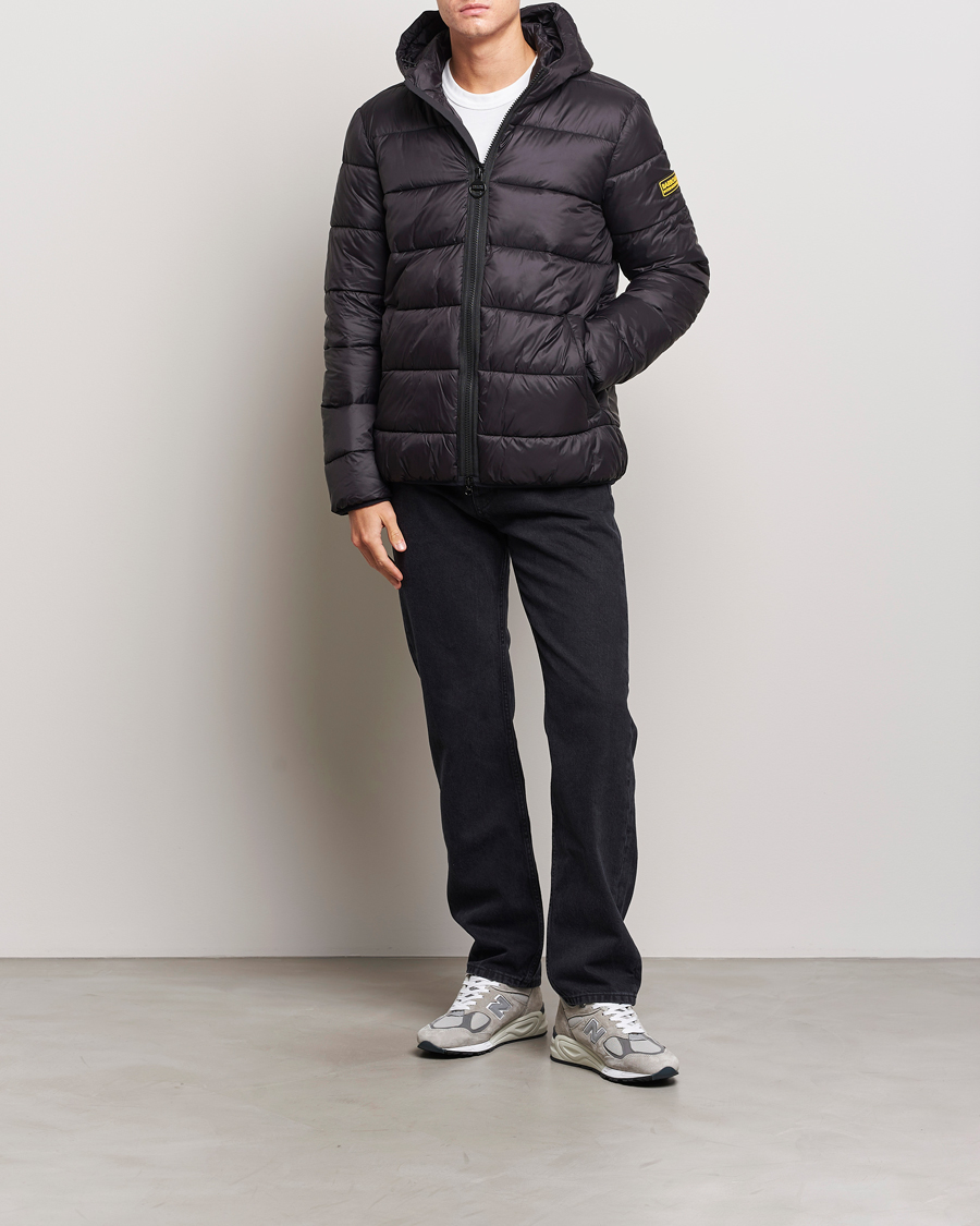 Herre | Jakker | Barbour International | Bobber Padded Quilt Jacket Black