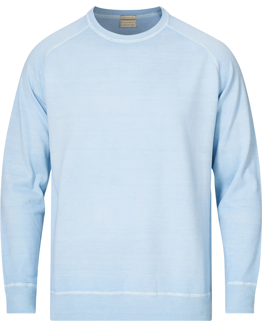 Herre | Gensere | Massimo Alba | Sport Cashmere/Cotton Crew Neck Ice Blue