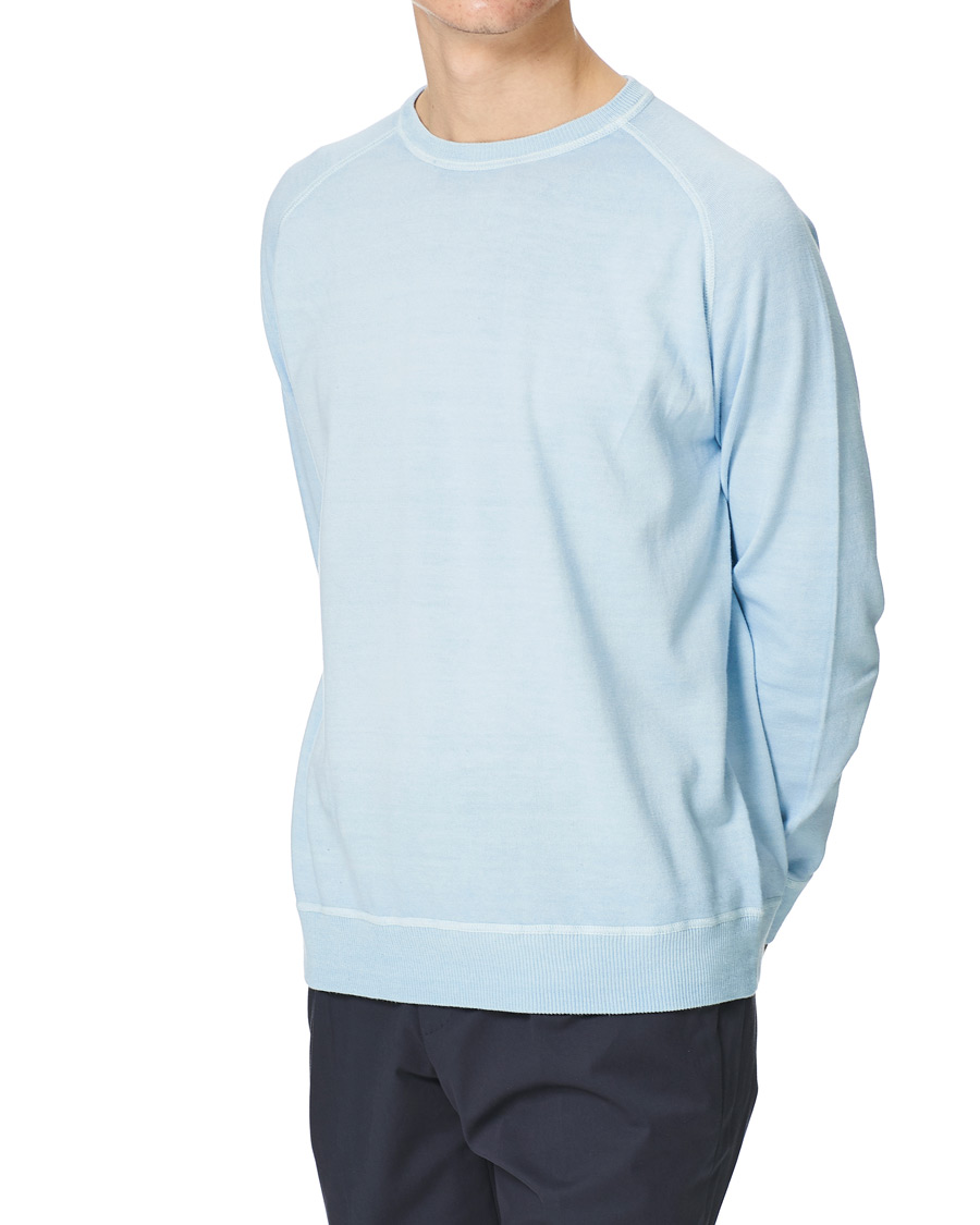 Herre | Gensere | Massimo Alba | Sport Cashmere/Cotton Crew Neck Ice Blue