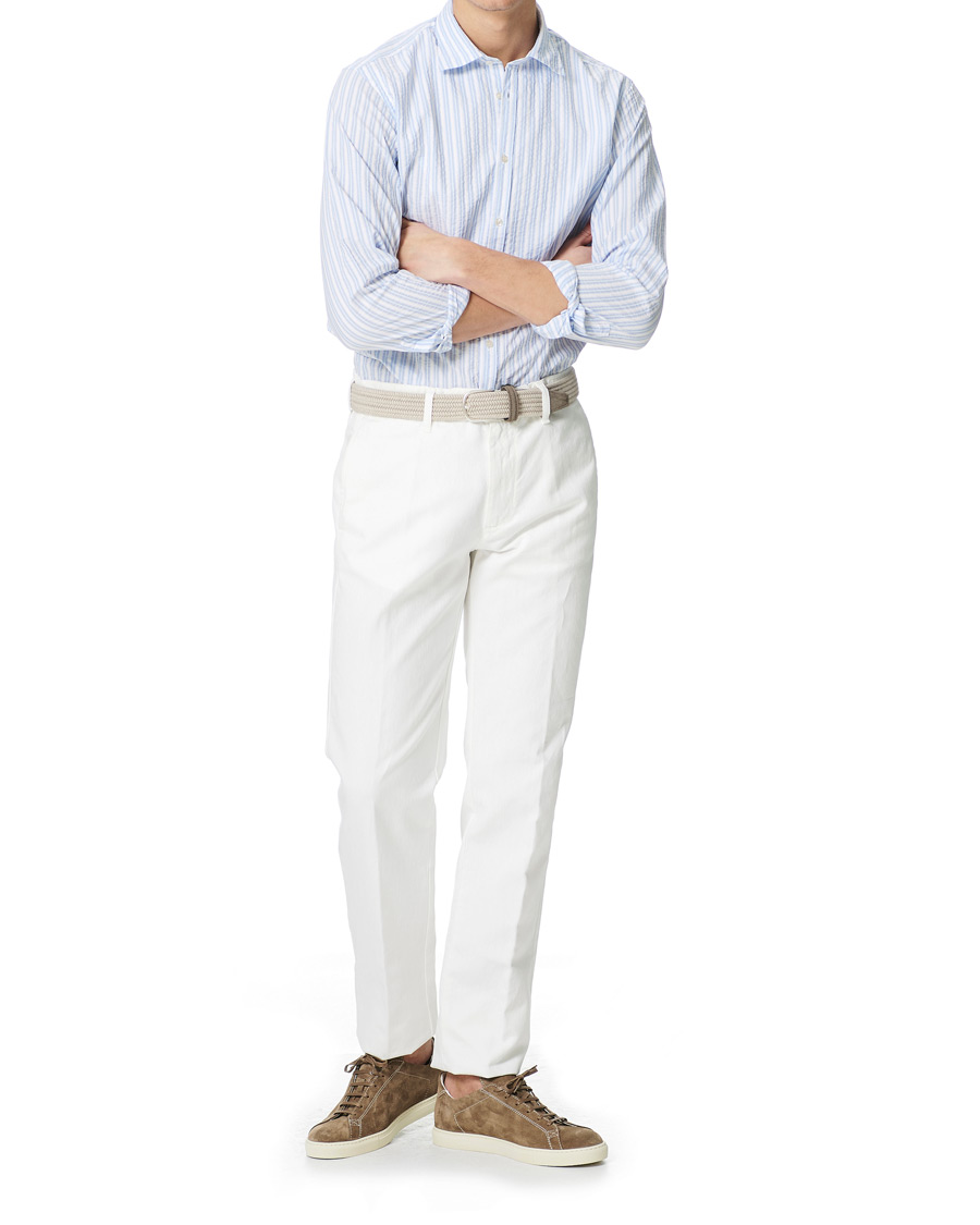 Herre | Bukser | Massimo Alba | Winch Panama Cotton Trousers White
