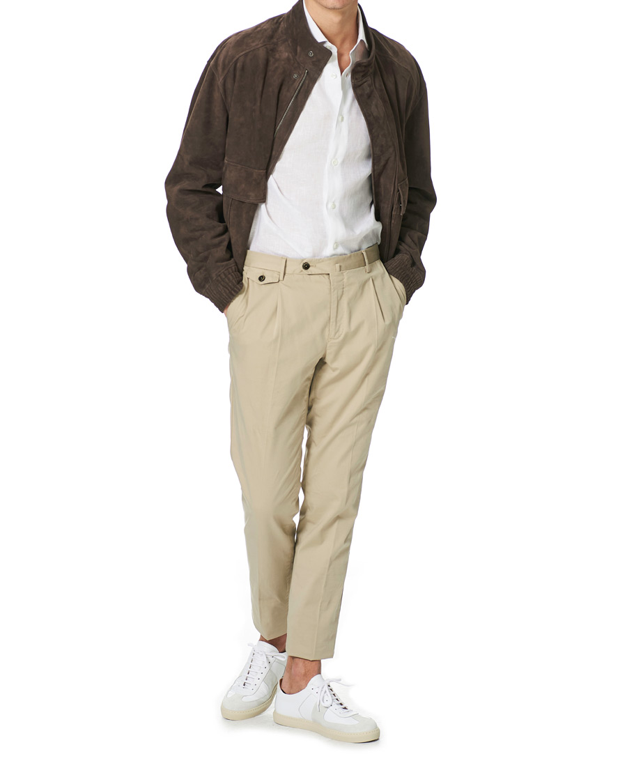 Herre | Skjorter | Mazzarelli | Soft Linen Shirt White