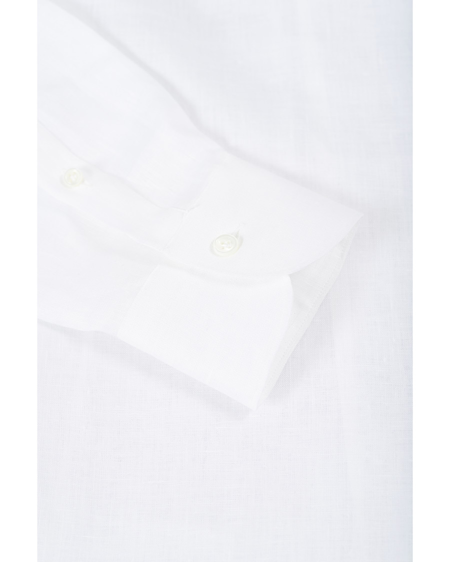 Herre | Skjorter | Mazzarelli | Soft Linen Shirt White