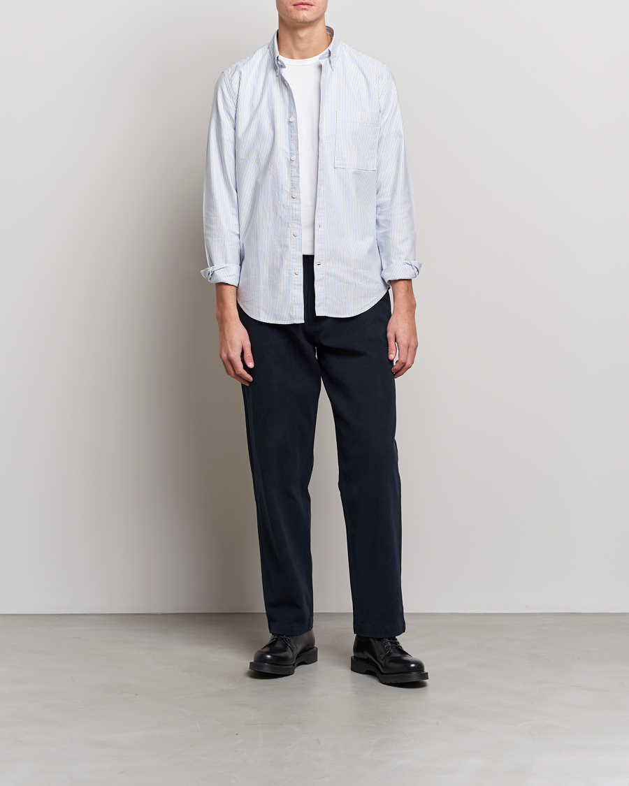 Herre | Skjorter | NN07 | Arne Button Down Oxford Shirt Blue/White