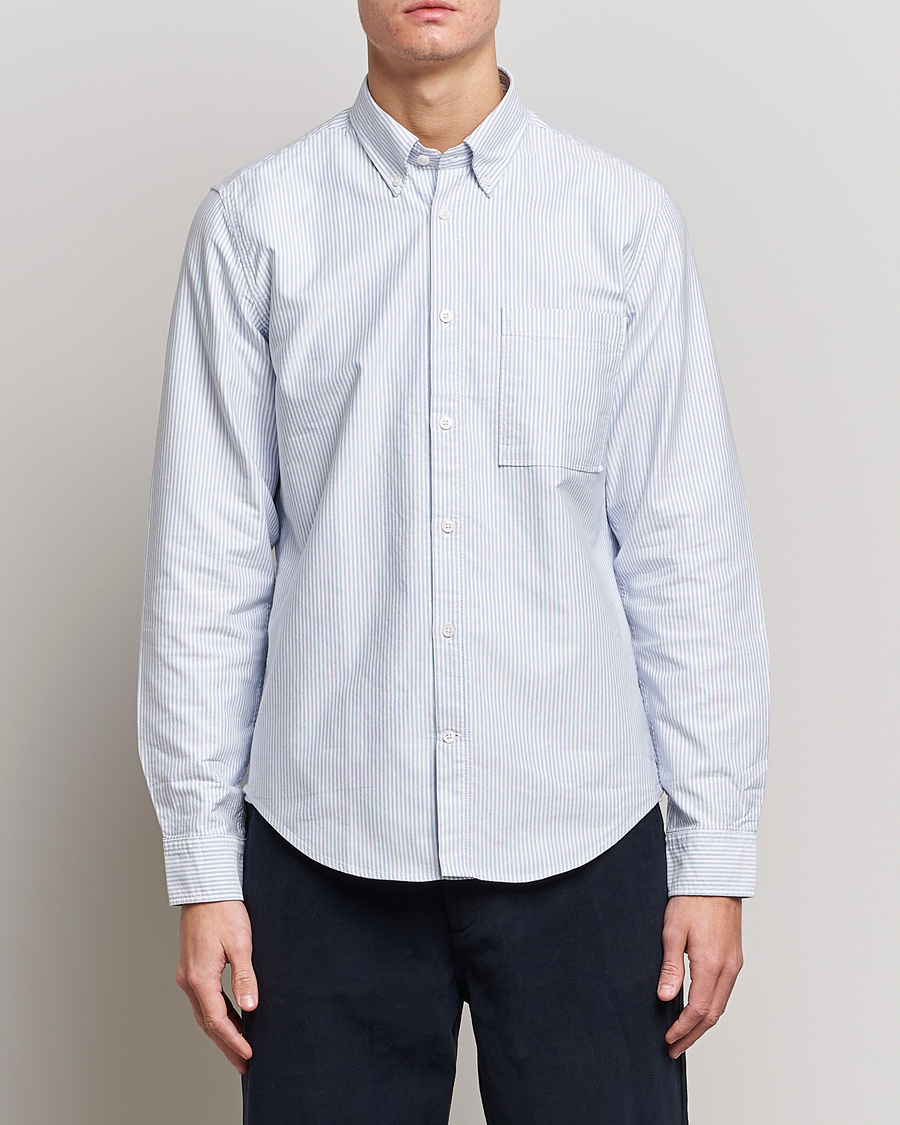 Herre |  | NN07 | Arne Button Down Oxford Shirt Blue/White