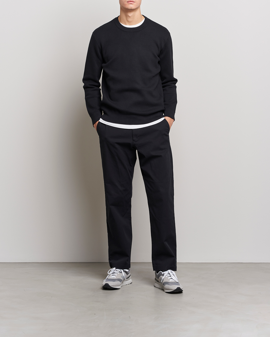 Herre | Strikkede gensere | NN07 | Luis Knitted Crew Neck Sweater Black