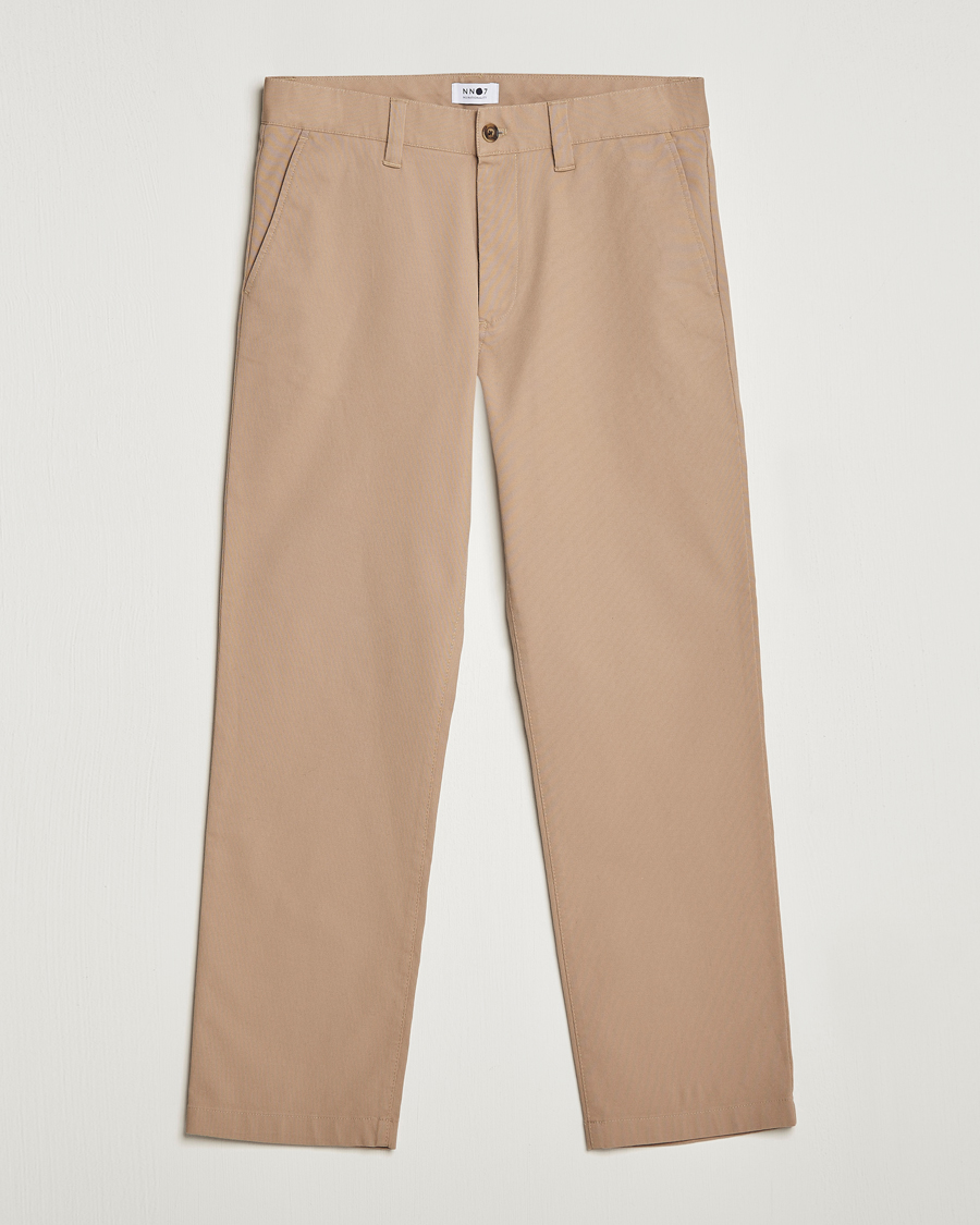 Herre | Bukser | NN07 | Alex Straight Fit Cotton Chinos Khaki