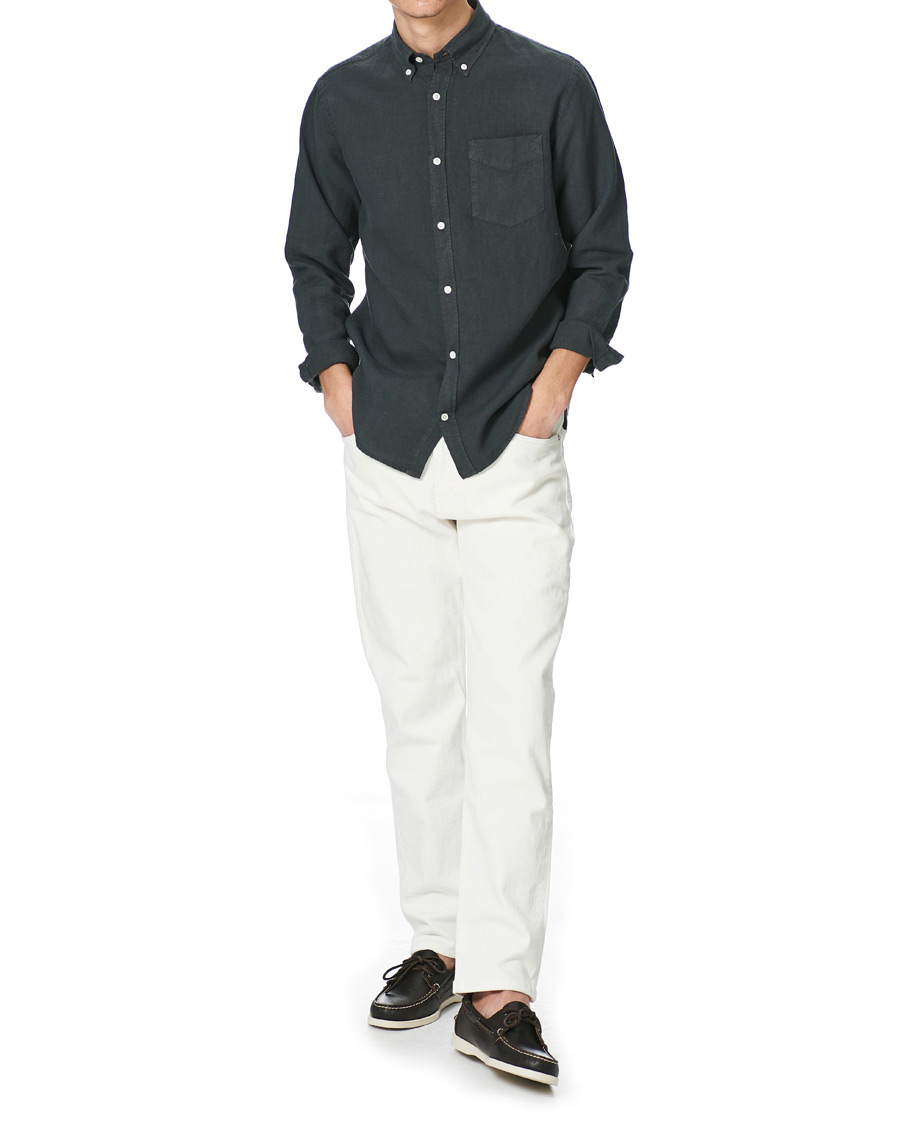 Herre | Skjorter | NN07 | Levon Linen Shirt Concrete