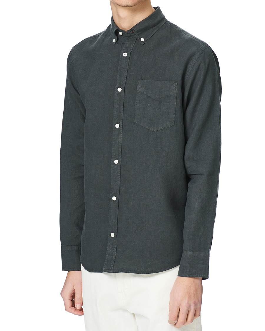 Herre | Skjorter | NN07 | Levon Linen Shirt Concrete