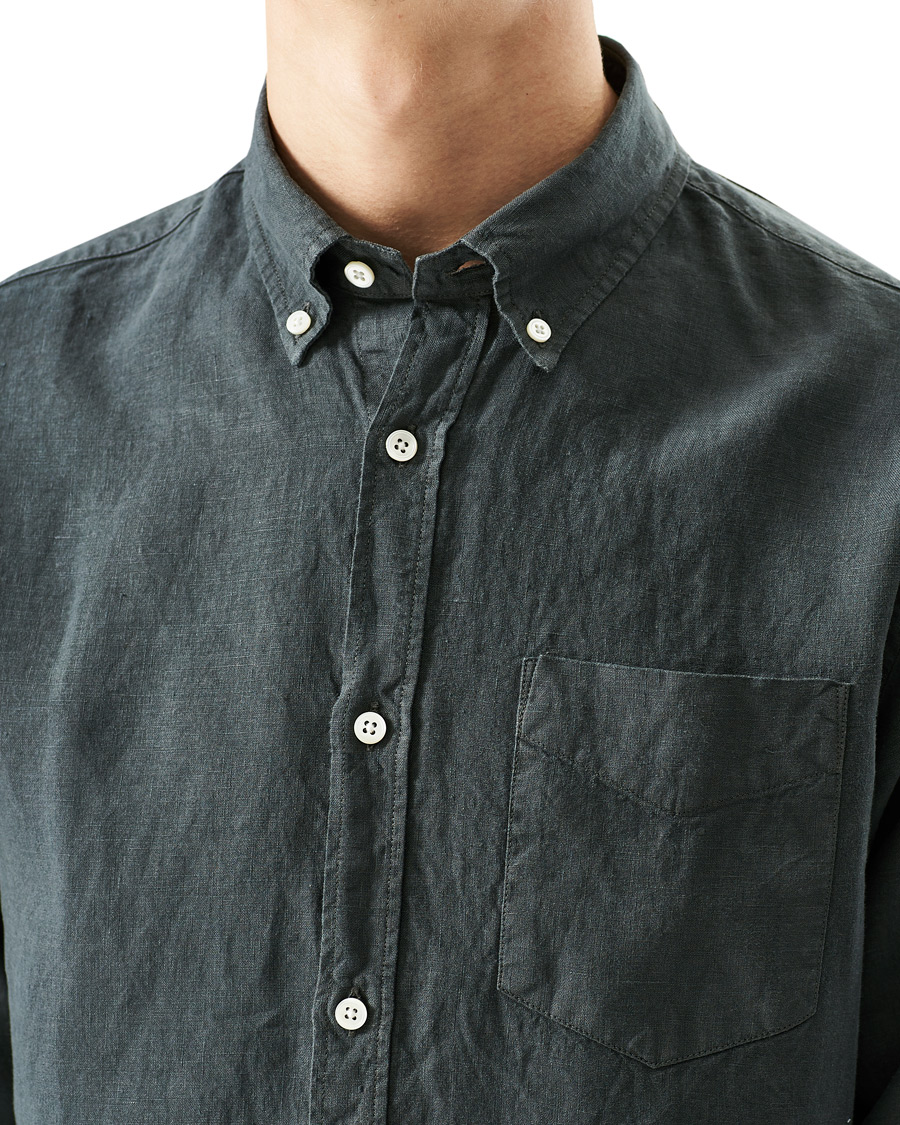 Herre | Skjorter | NN07 | Levon Linen Shirt Concrete
