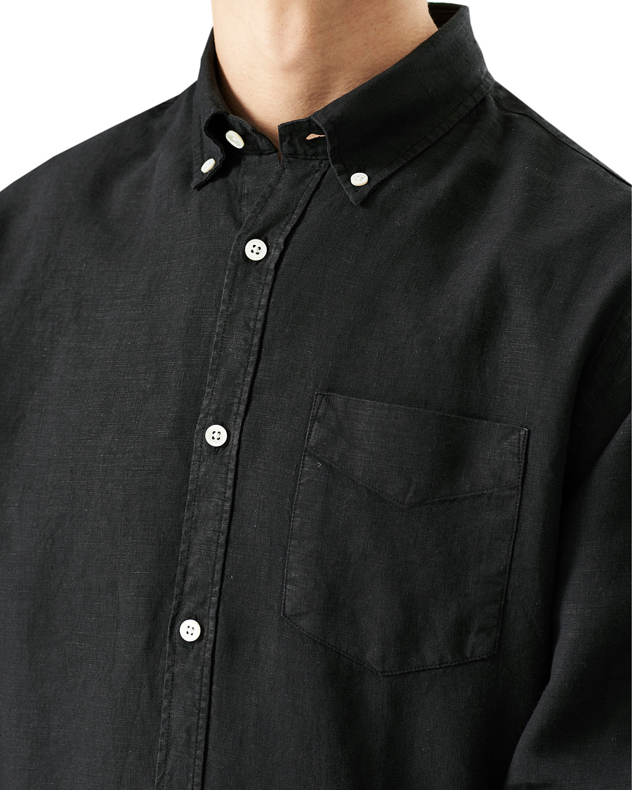 Herre | Skjorter | NN07 | Levon Linen Shirt Black