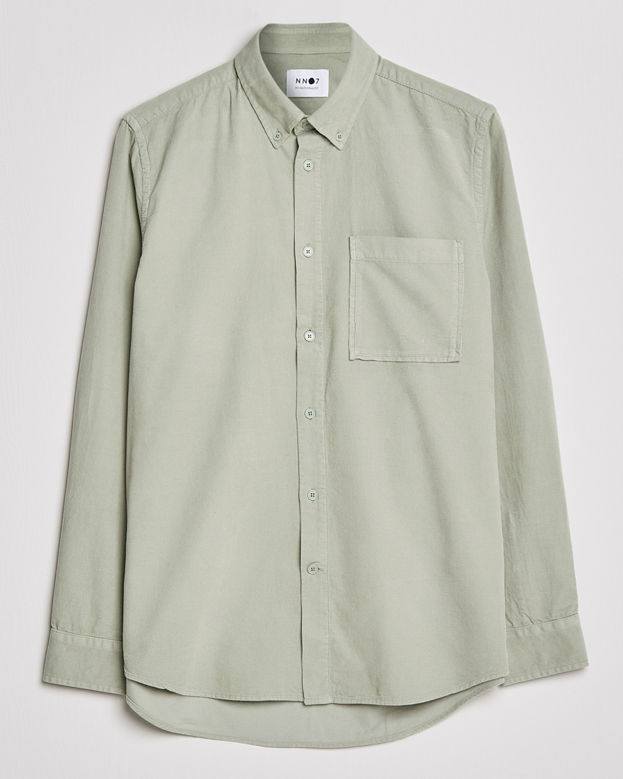 Herre | Skjorter | NN07 | Arne Button Down Baby Cord Shirt Oil Green