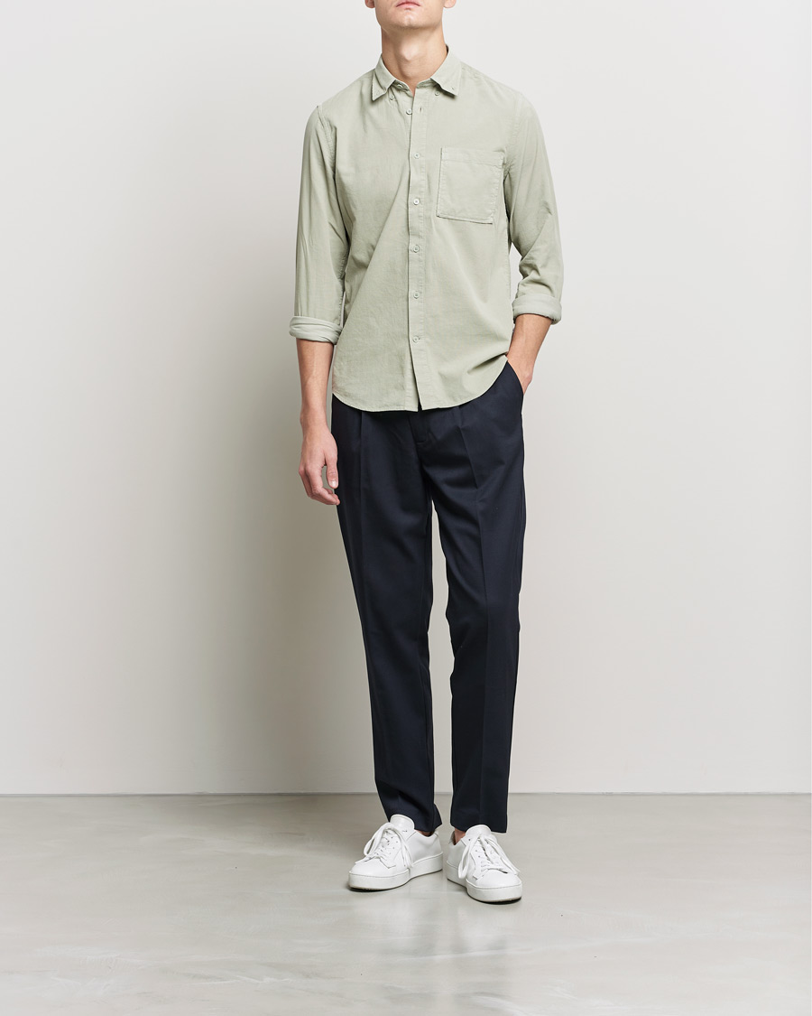 Herre | Skjorter | NN07 | Arne Button Down Baby Cord Shirt Oil Green