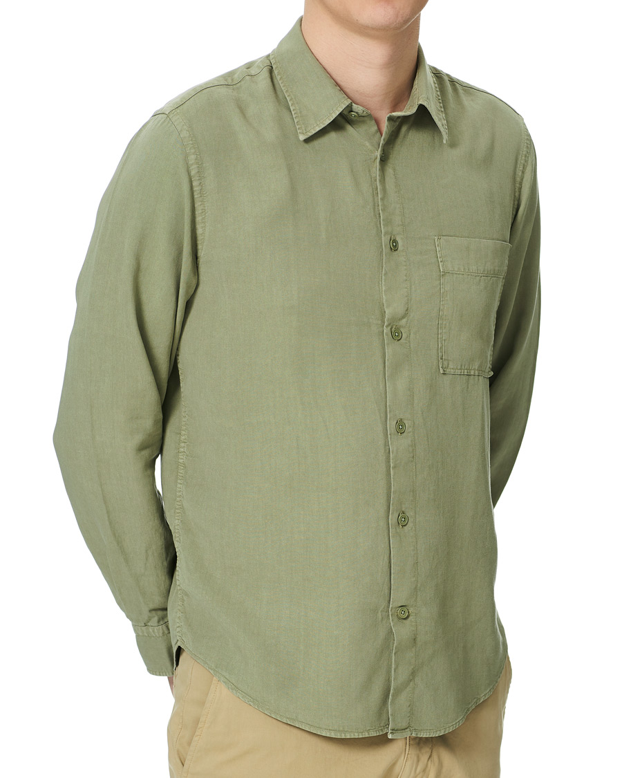 Herre | Skjorter | NN07 | Arne Tencel/Linen Shirt Oil Green
