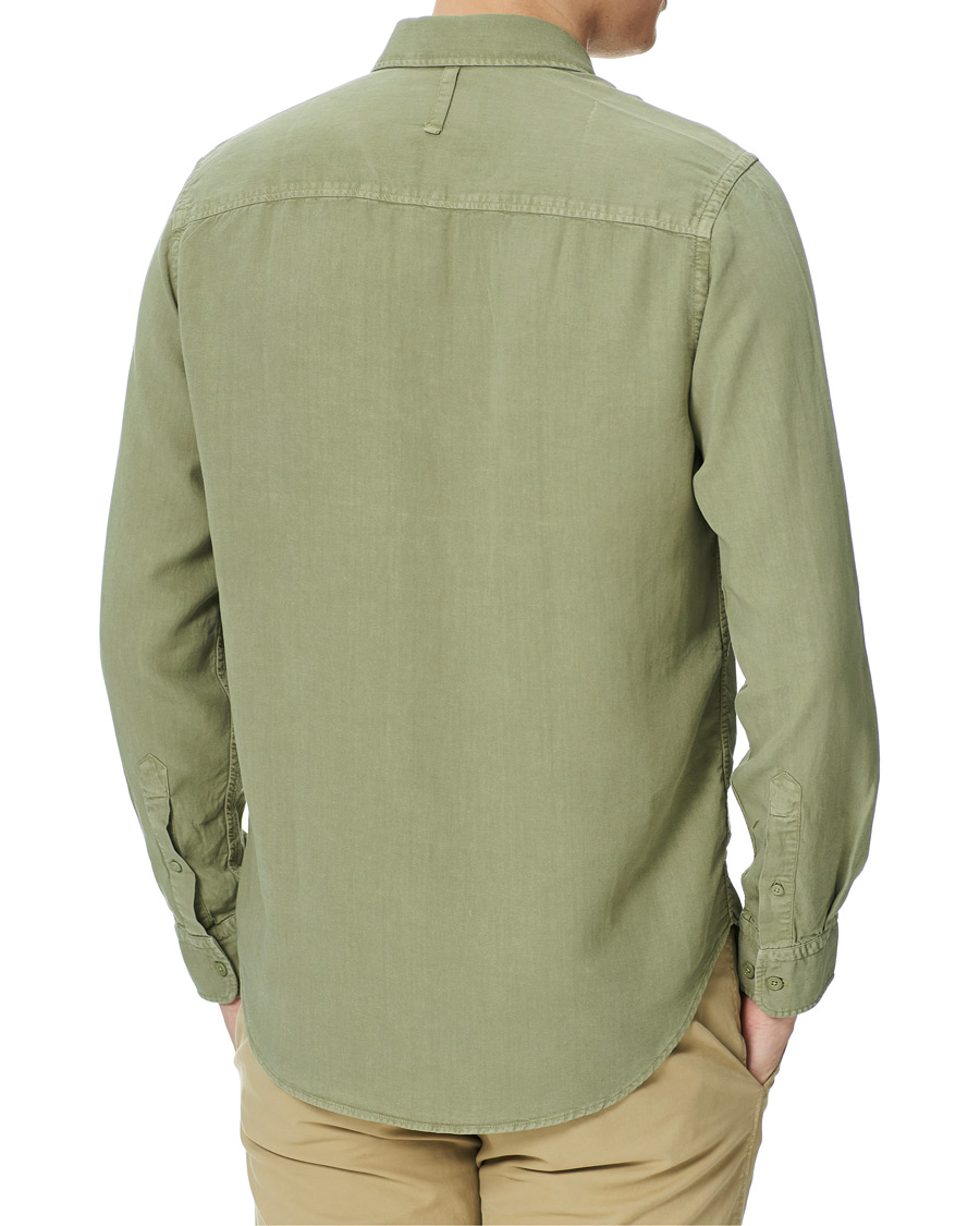 Herre | Skjorter | NN07 | Arne Tencel/Linen Shirt Oil Green