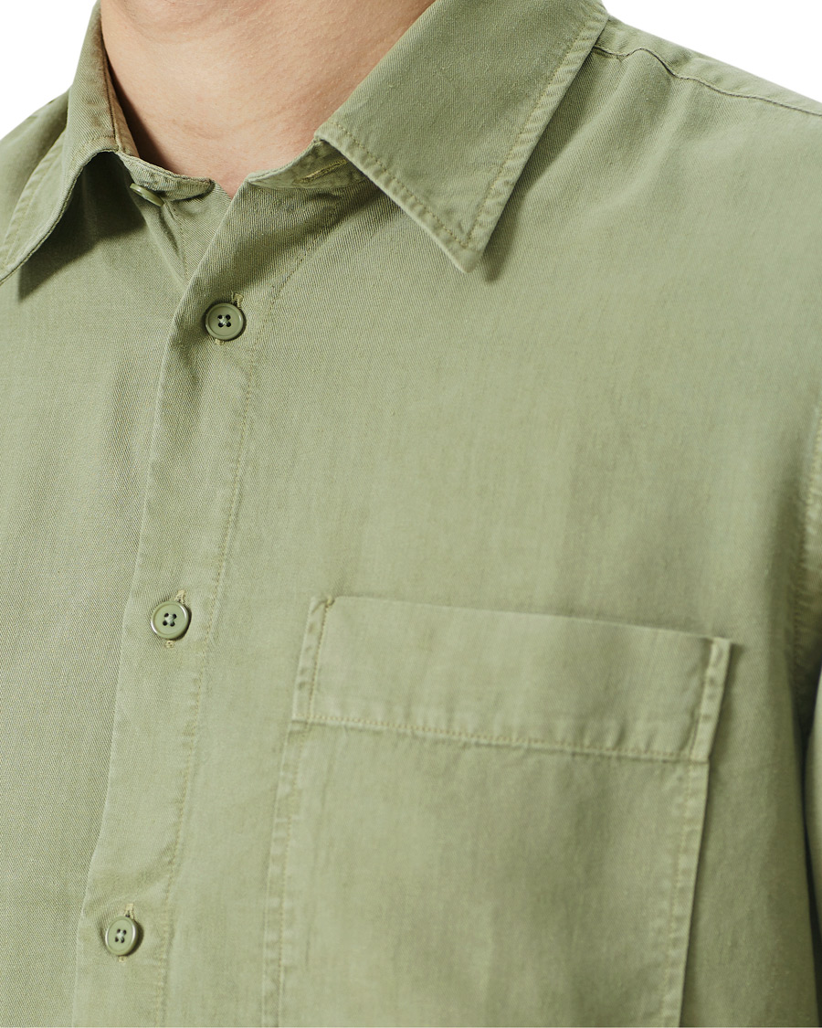 Herre | Skjorter | NN07 | Arne Tencel/Linen Shirt Oil Green